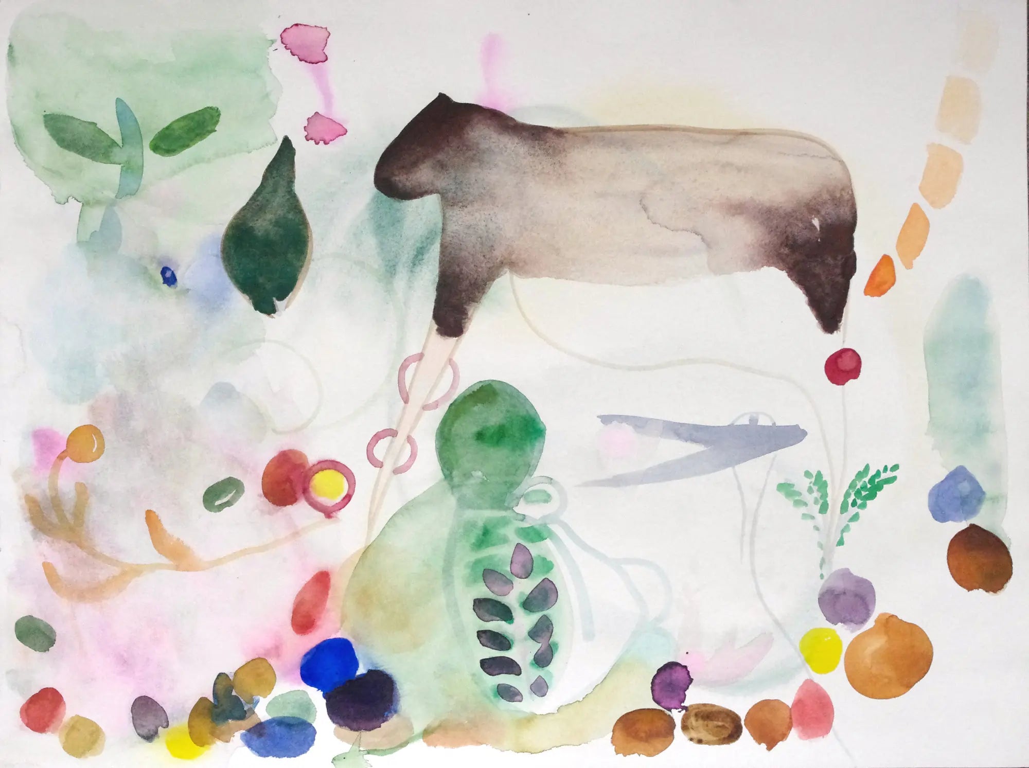 "Beschwörung II" Aquarell von Jens Kunik, signiert