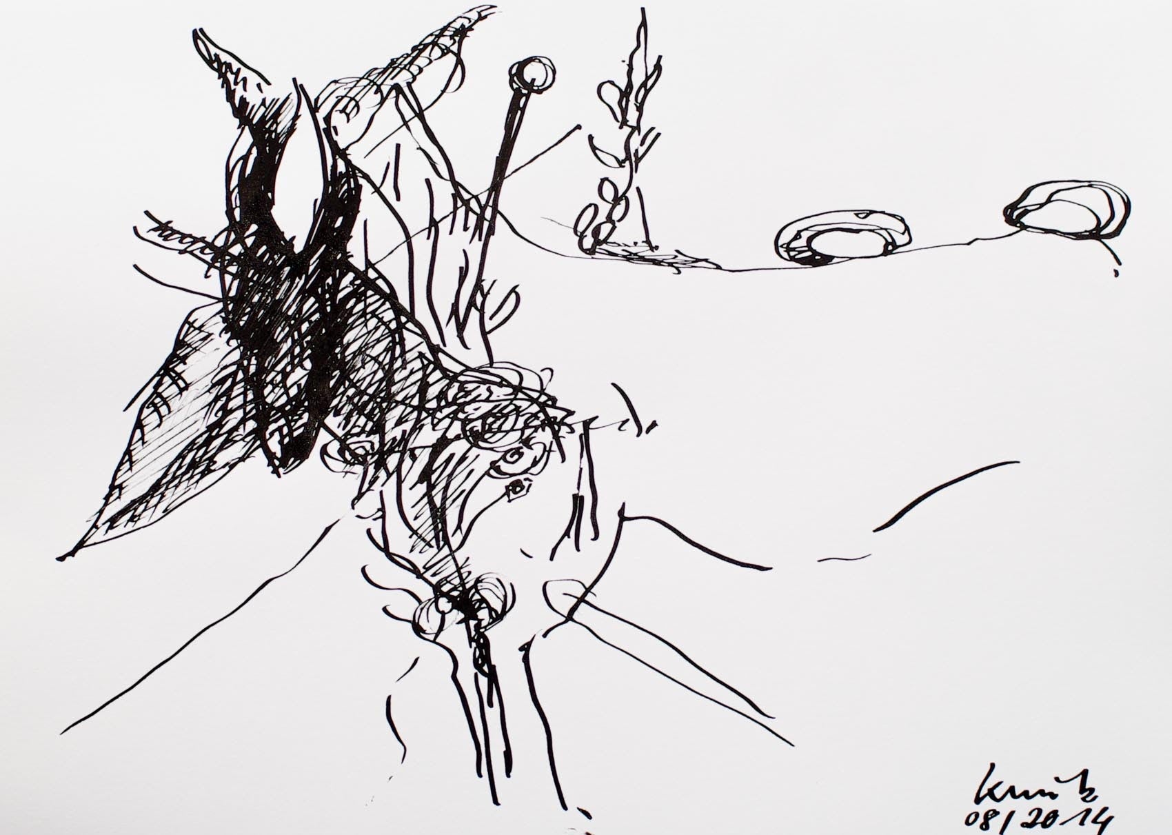Tusche Zeichnung von Jens Kunik (2014)