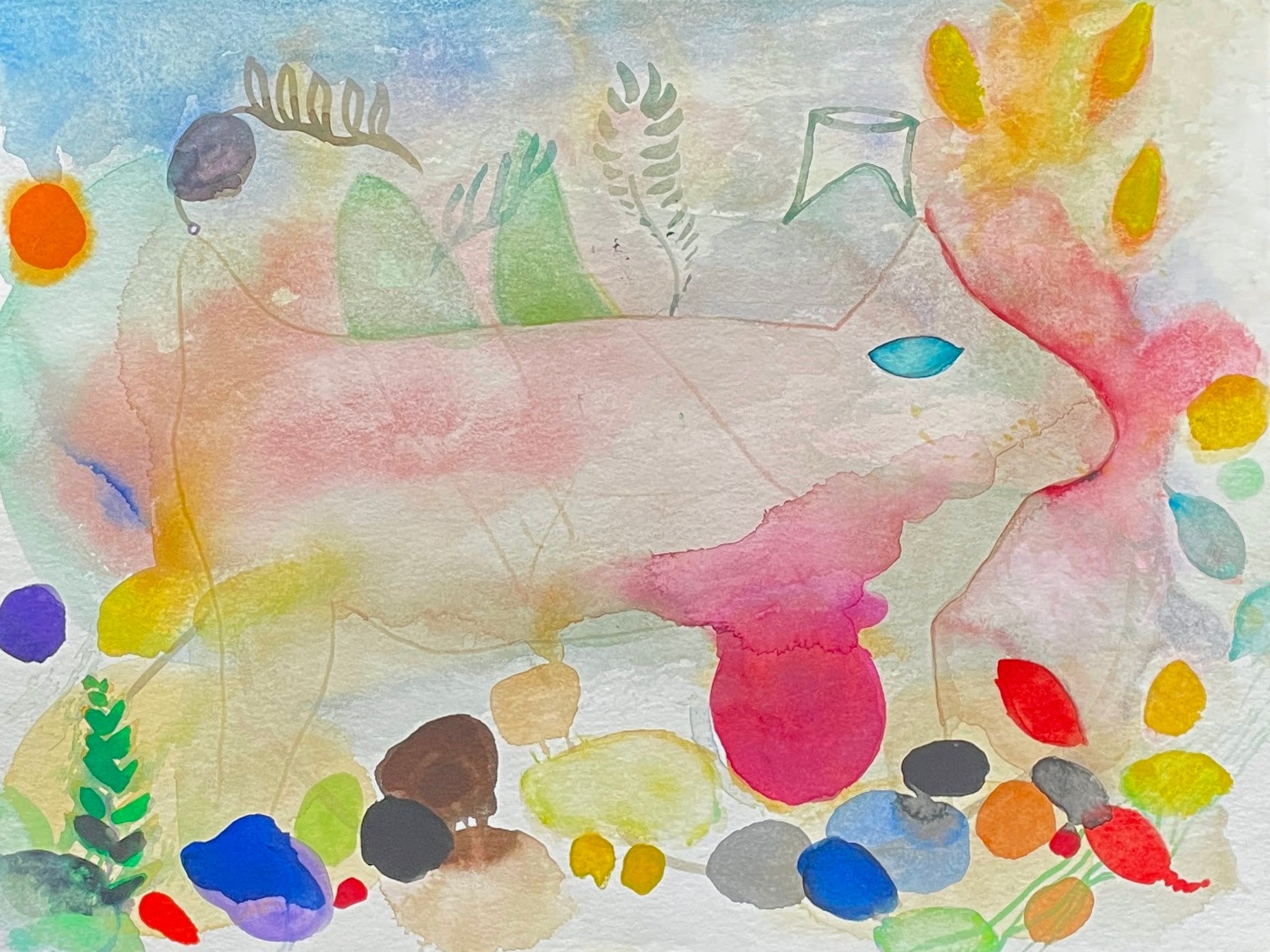 Aquarell von Jens Kunik, signiert