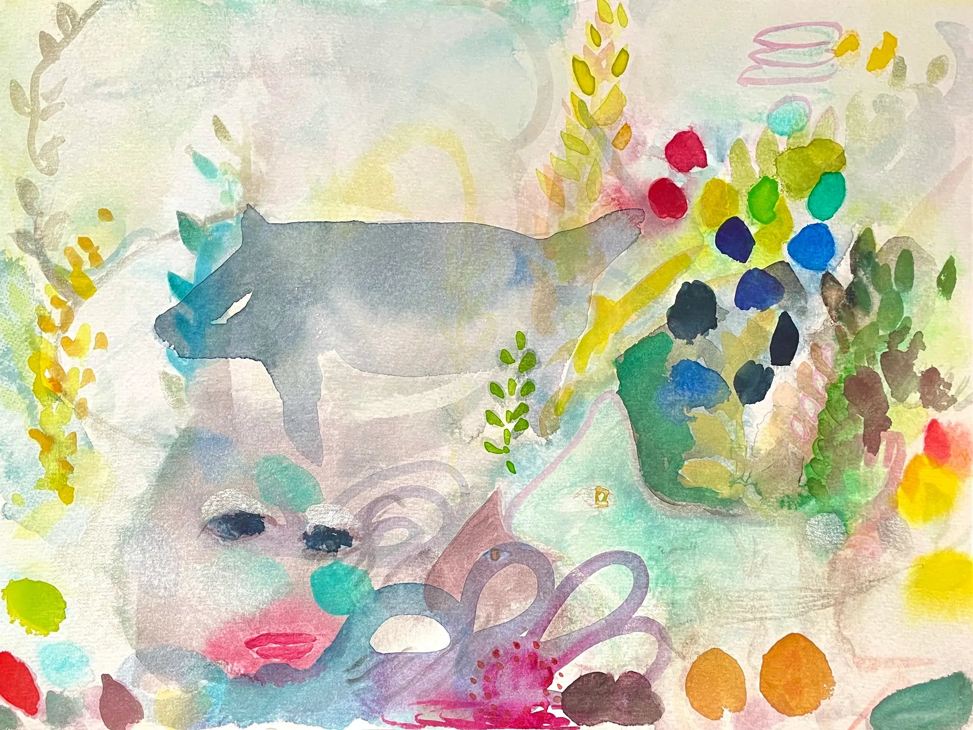 Aquarell von Jens Kunik, signiert