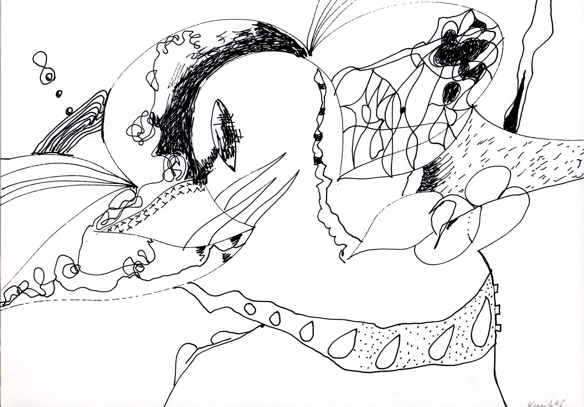 Tuschezeichnung – 90er Jahre