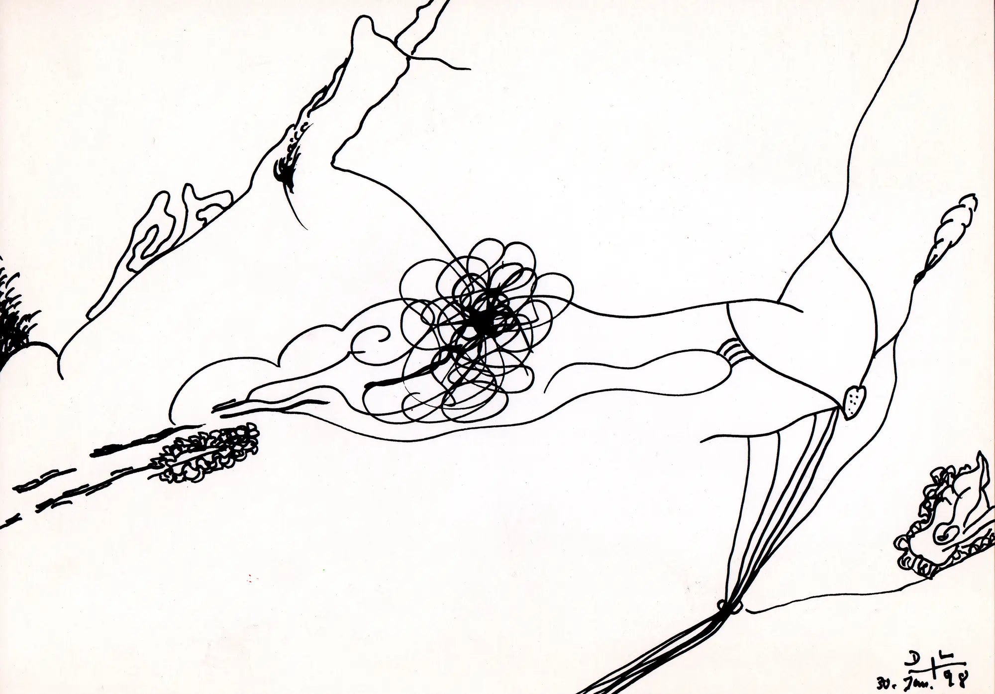 Tuschezeichnung – 90er Jahre