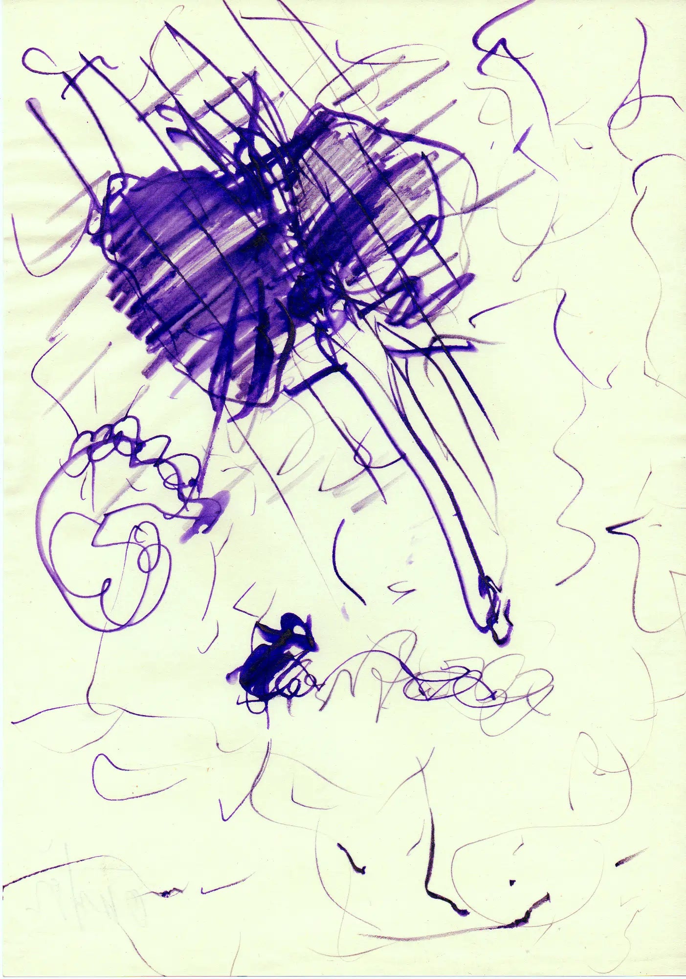 Serie Blau – Copierstift-Zeichnungen aus den späten 80er Jahren